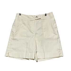 LizGolf Shorts Women's Size 10 White Linen and Cotton Blend